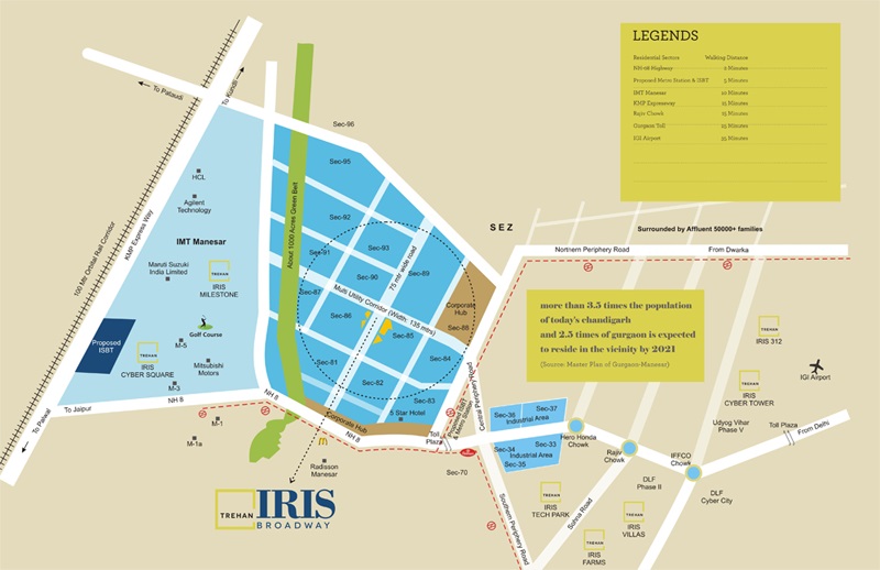 Trehan Iris Broadway Location Map Image