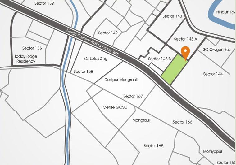 Bhasin Mist Avenue Location Map Image