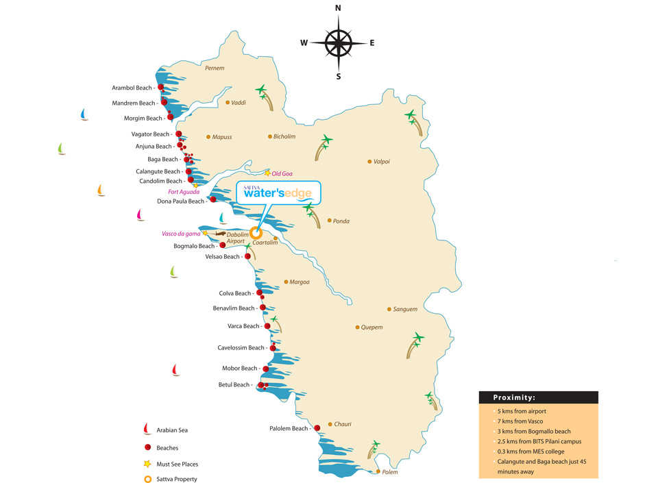 Salarpuria Sattva Waters Edges Location Map Image