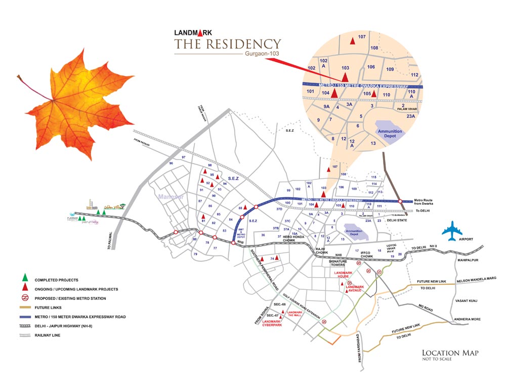 Landmark The Residency Location Map Image