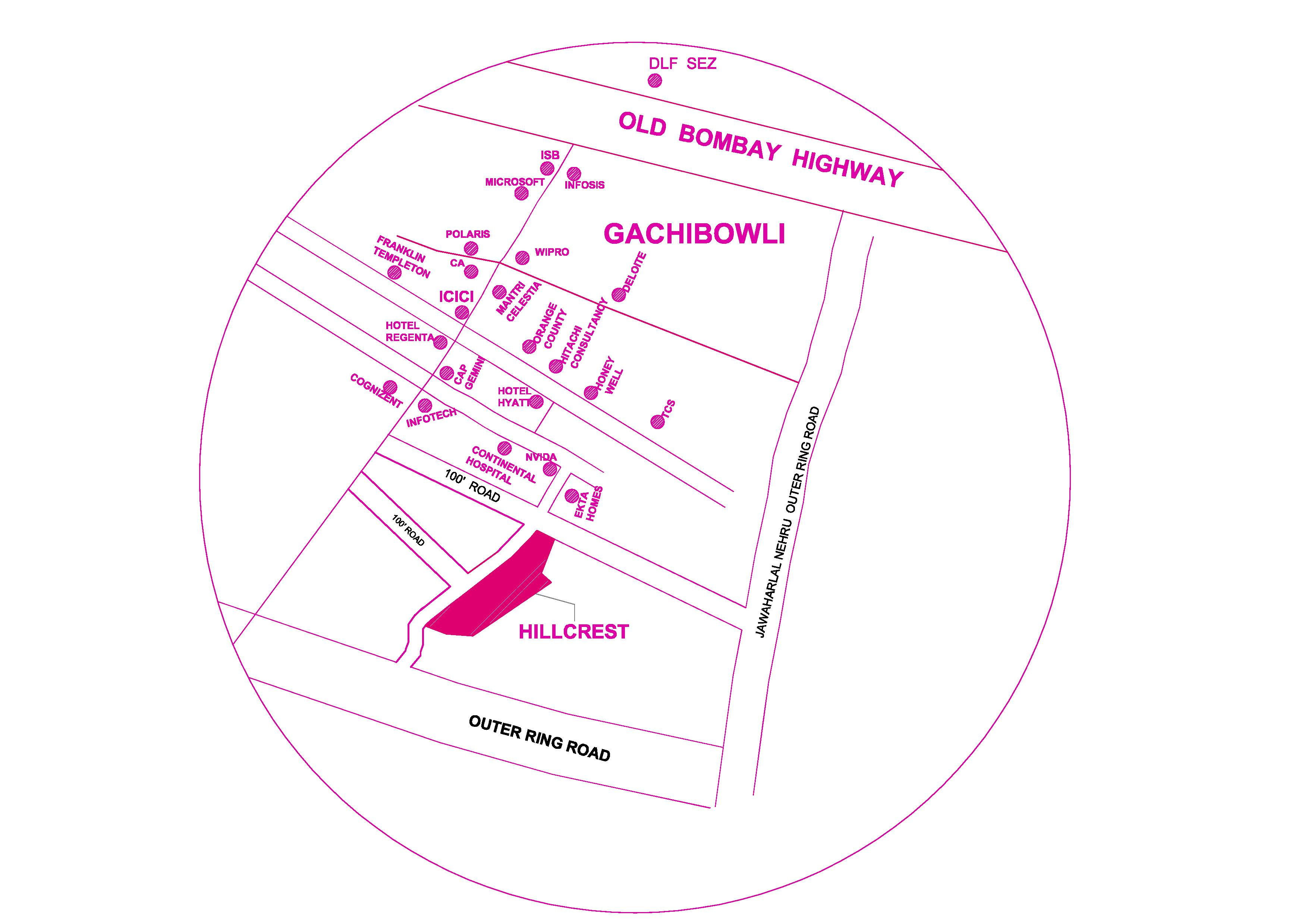 Pacifica Hillcrest Location Map Image