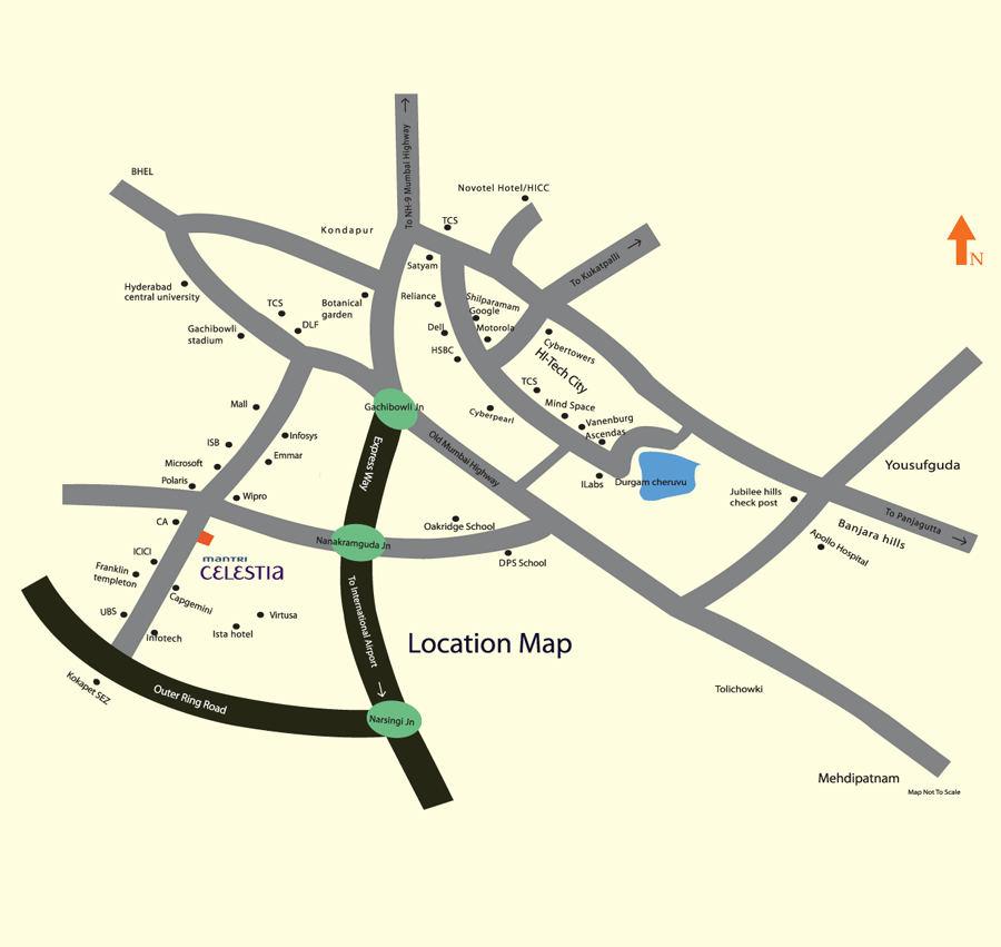 Mantri Celestia Location Map Image