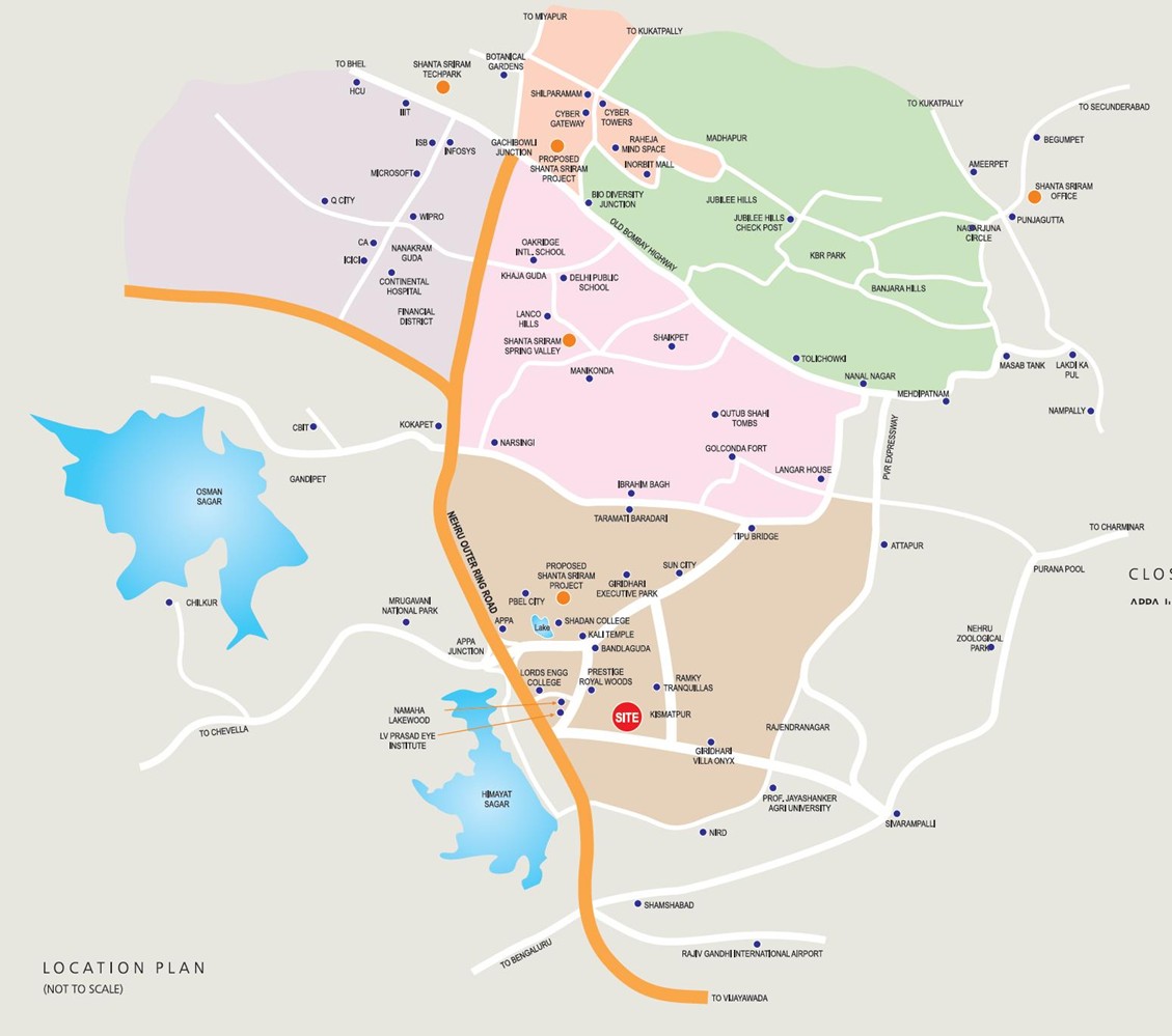 Shantasriram Brookwoods Location Map Image