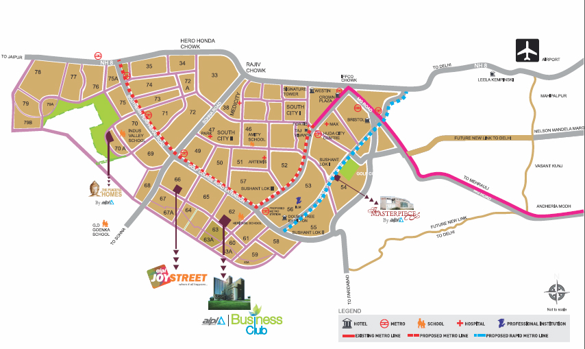 AIPL Joy Street Location Map Image
