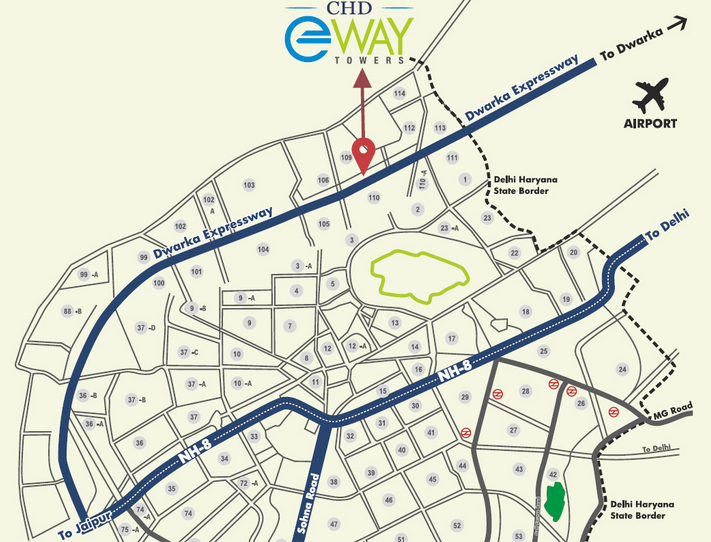 CHD Eway Towers Location Map Image