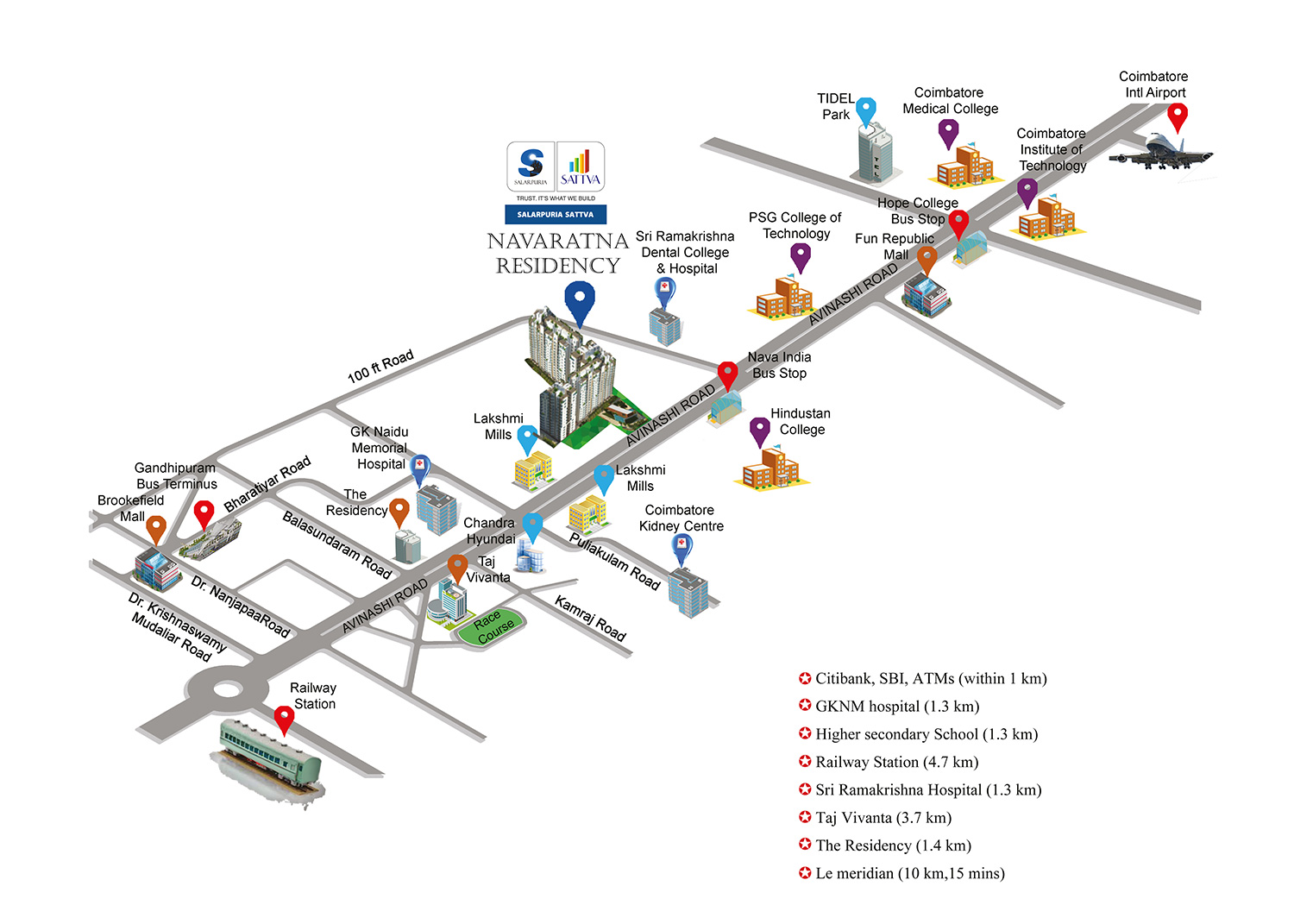 Salarpuria Sattva Navaratna Location Map Image