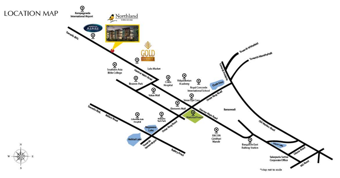 Salarpuria Sattva Northland Location Map Image