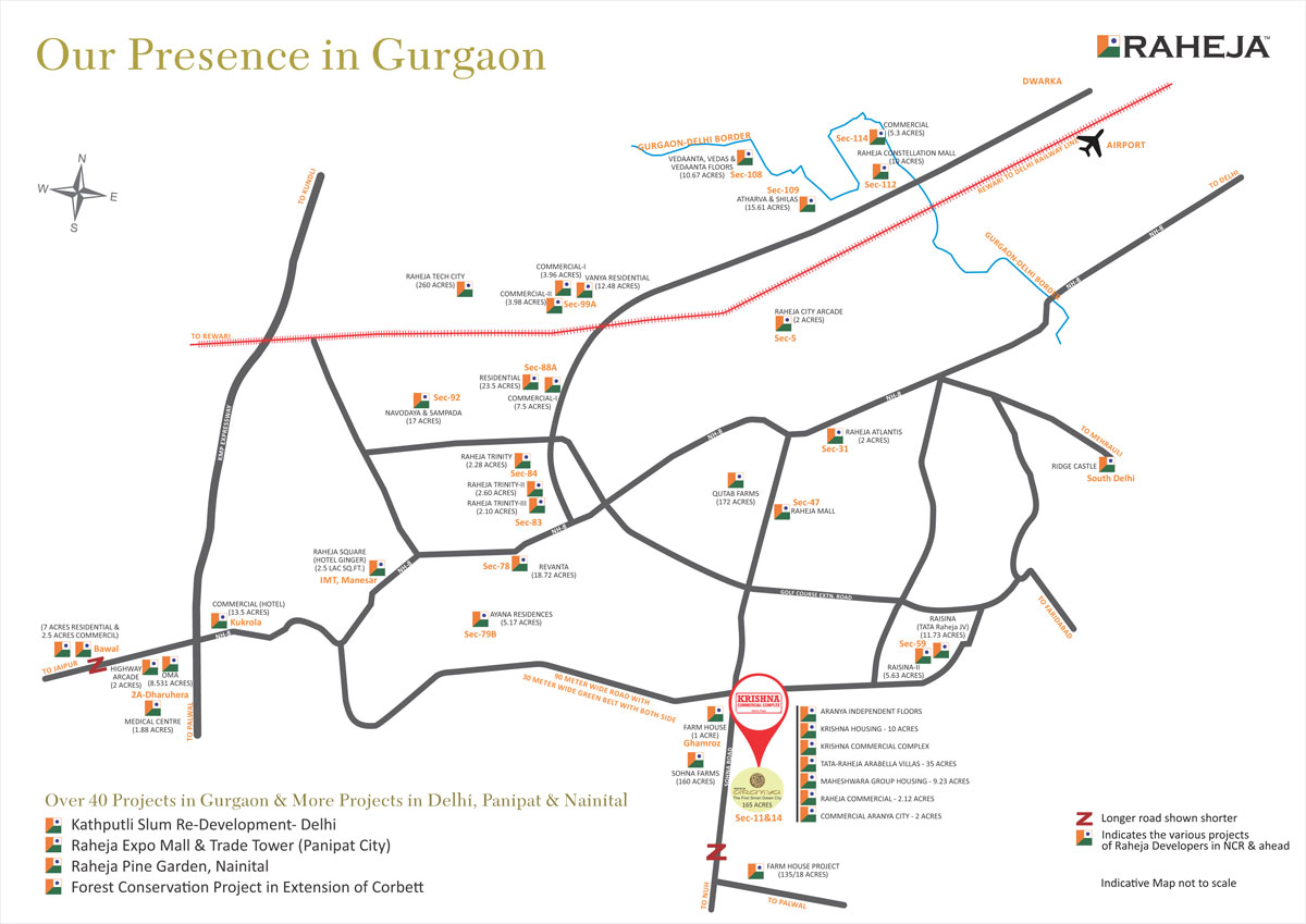 Raheja Krishna Commercial Complex Location Map Image