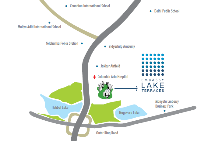 Embassy Lake Terraces Location Map Image