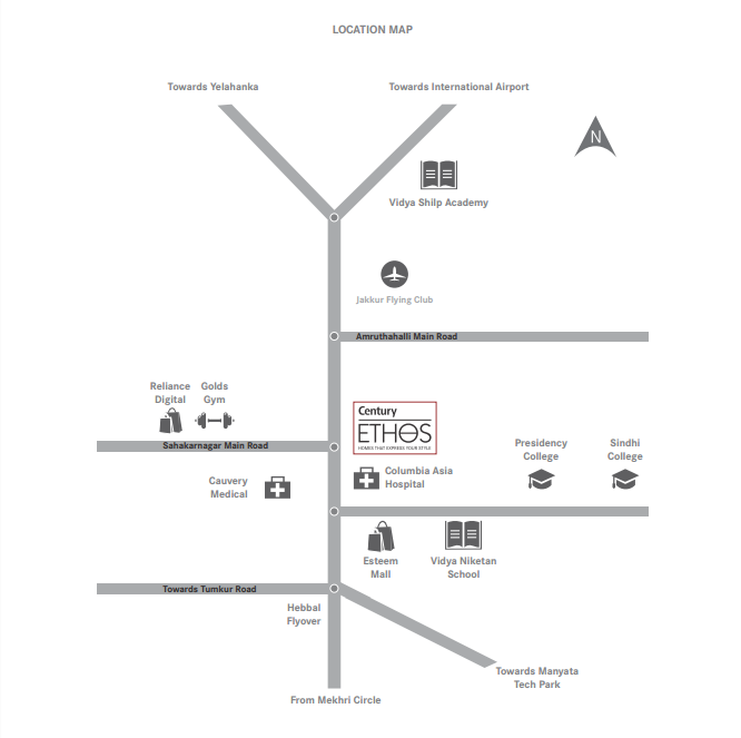 Century Ethos Location Map Image
