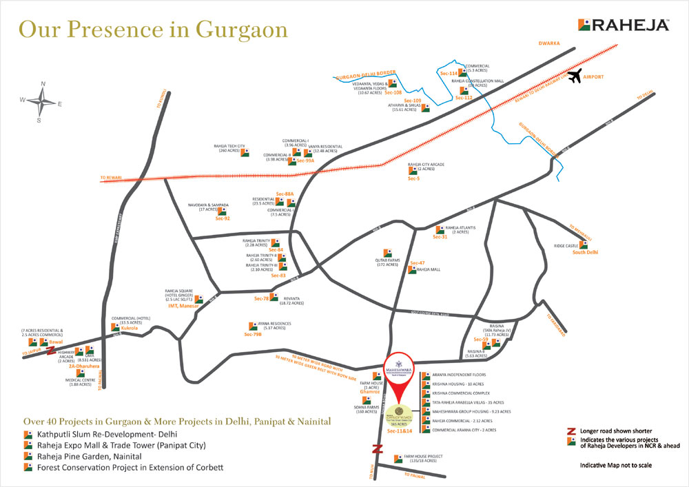 Raheja Maheshwara Location Map Image