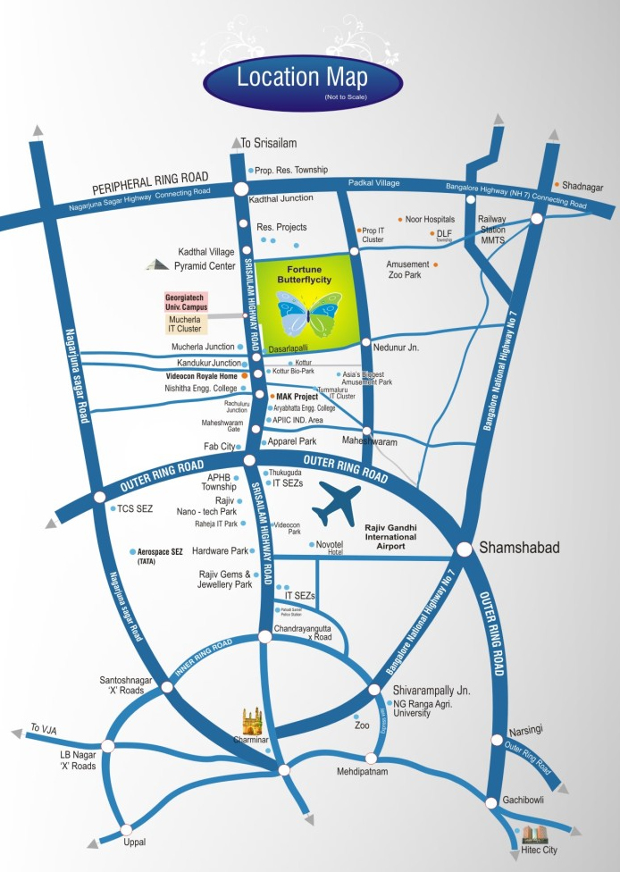 Fortune Butterfly City Location Map Image