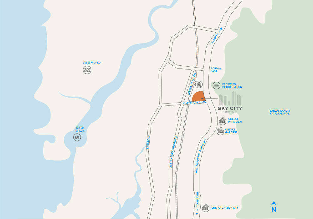 Sky City by Oberoi Location Map Image