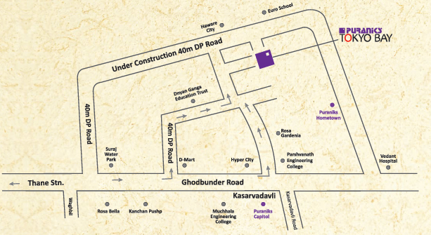 Puranik Tokyo Bay Location Map Image