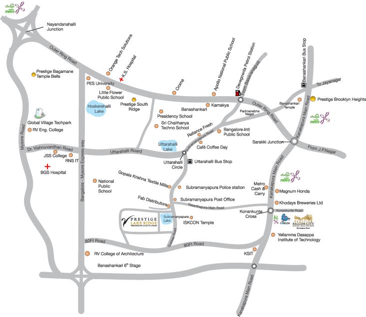 Prestige Lake Ridge Location Map Image