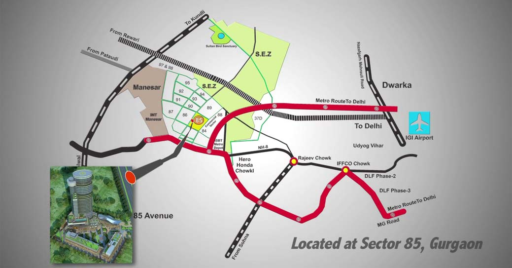 VSR 85 Avenue Location Map Image