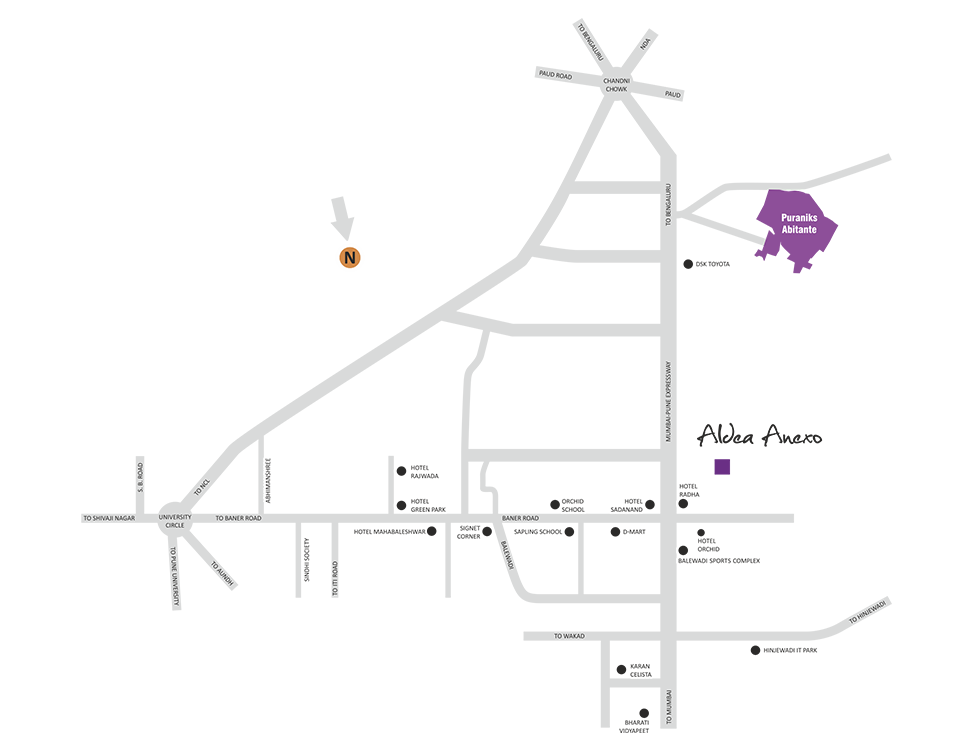 Puranik Aldea Anexo Location Map Image
