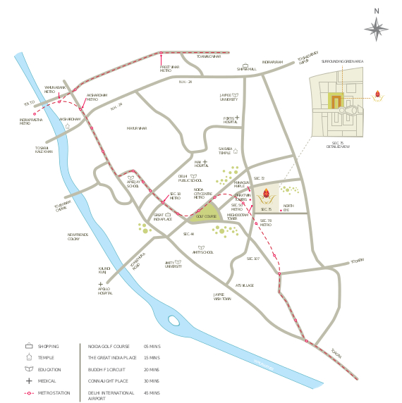 The Jewel Of Noida Location Map Image