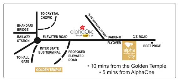 Alpha International City Location Map Image