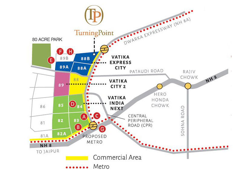 Vatika Turning Point Location Map Image