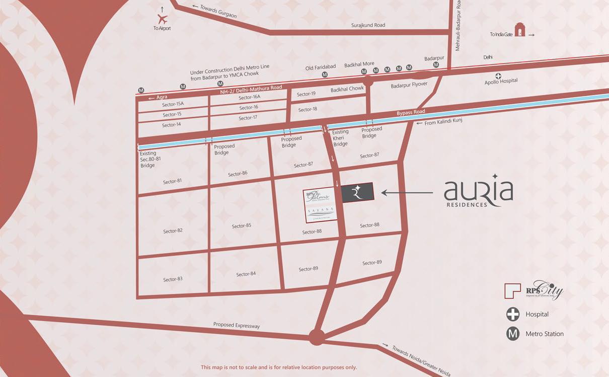 RPS Auria Residences Location Map Image