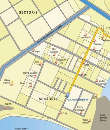 Godrej Genesis Location Map Image