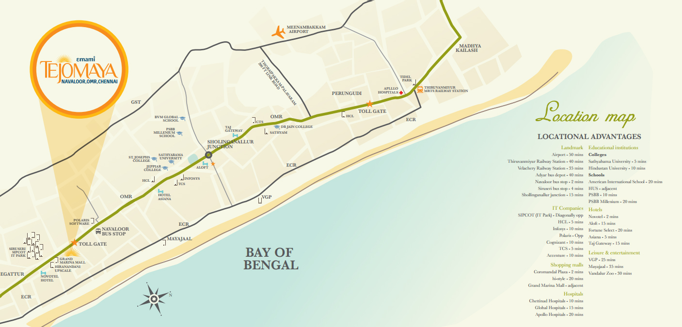 Emami Tejomaya Location Map Image