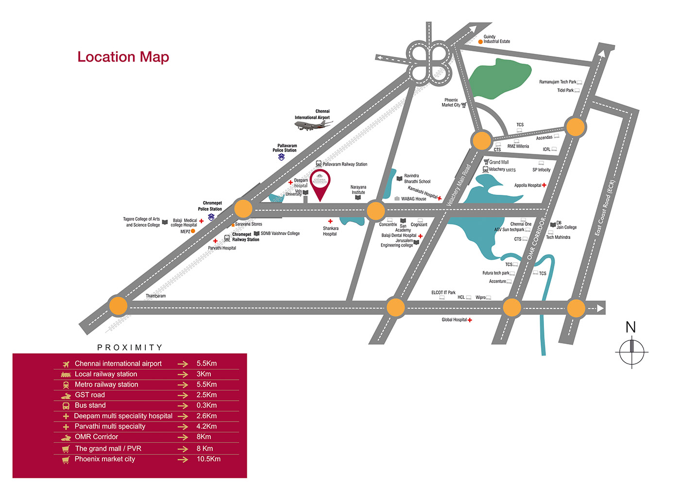 Galleria Residences Location Map Image