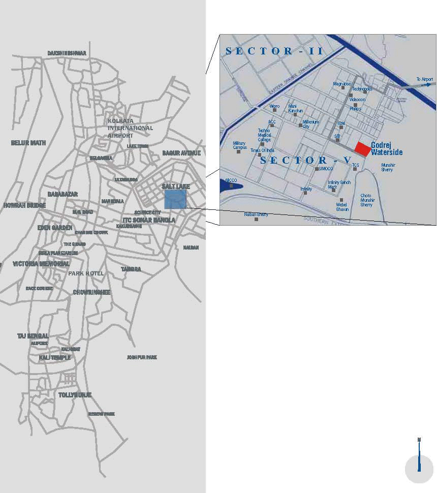 Godrej Waterside Location Map Image