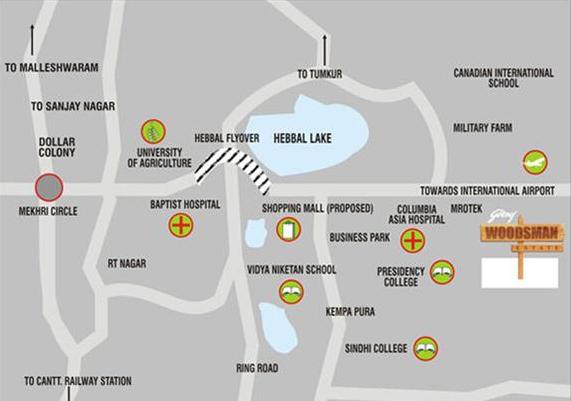 Godrej Woodsman Estate Location Map Image