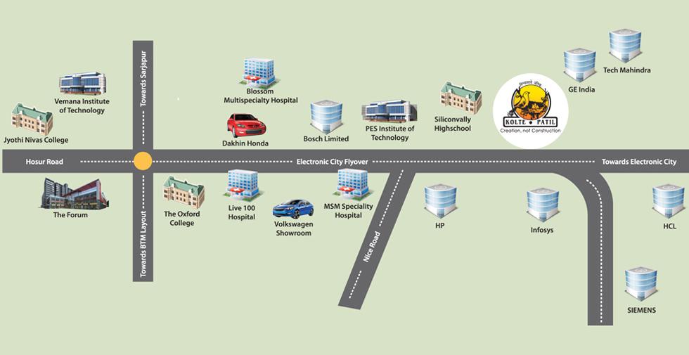 Kolte Patil iTowers Exente Location Map Image