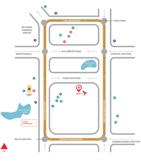 Sobha Gateway Of Dreams Location Map Image