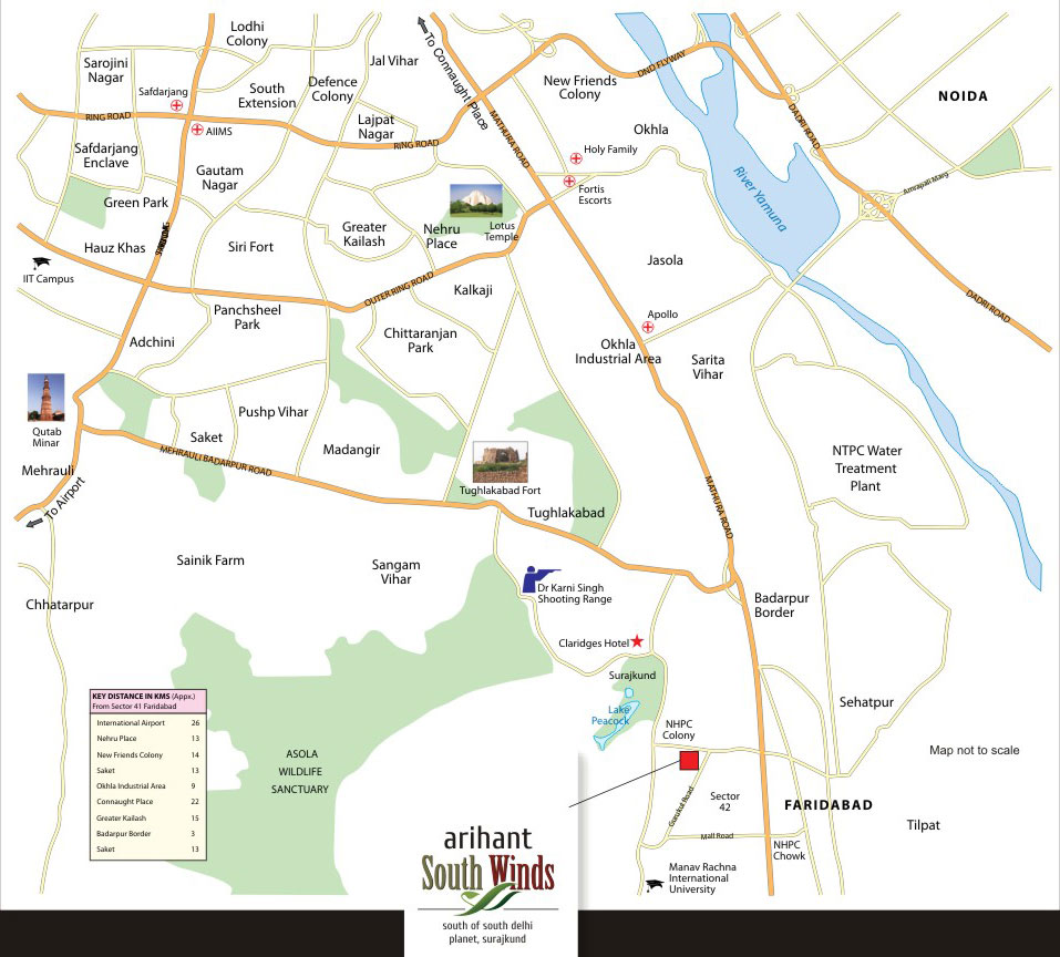 Arihant South Winds Location Map Image