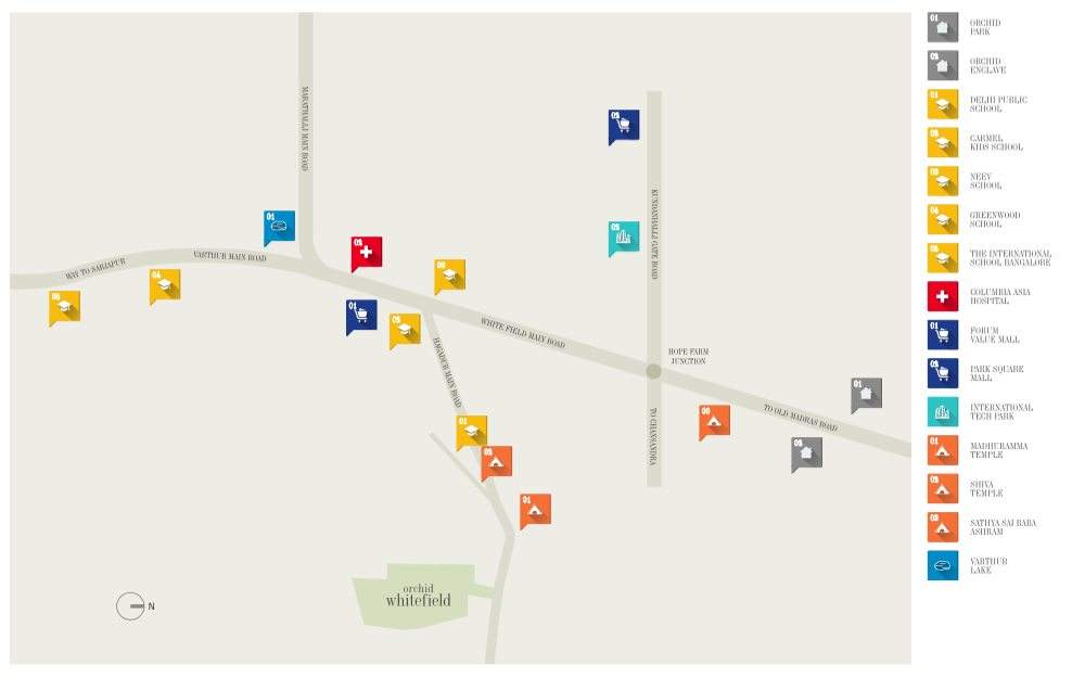 Orchid Whitefield Location Map Image