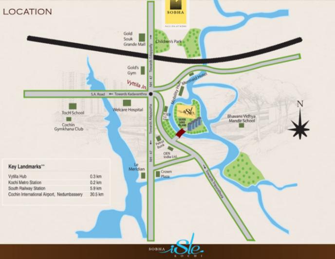 Sobha Ltd. Sobha Isle Location Map Image