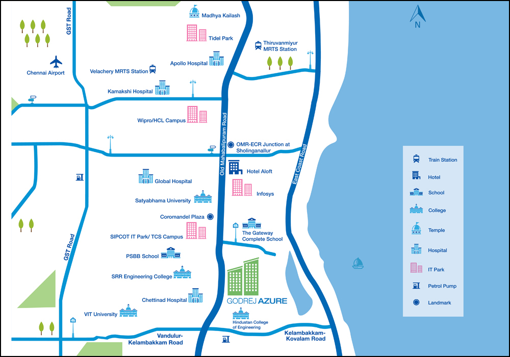 Godrej Azure Infinity Towers Location Map Image
