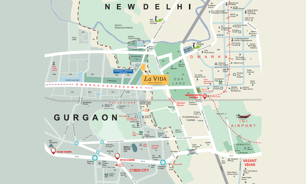 Tata Housing La Vida Location Map Image