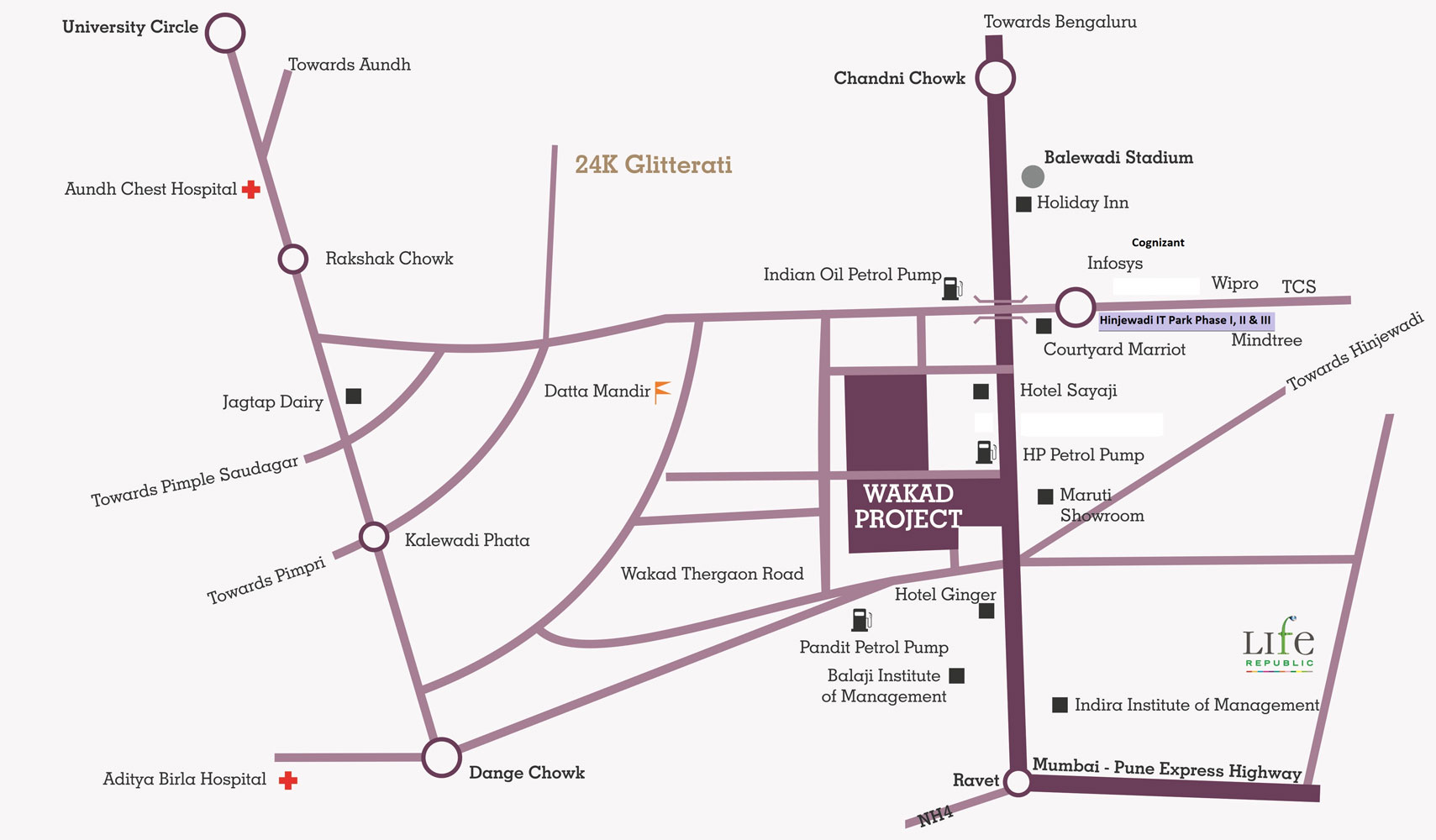 Kolte Patil Western Avenue Location Map Image