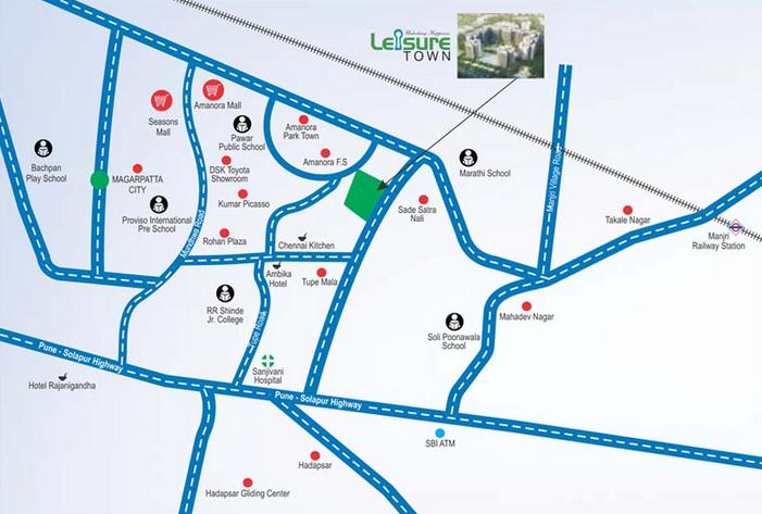 Leisure Town Location Map Image