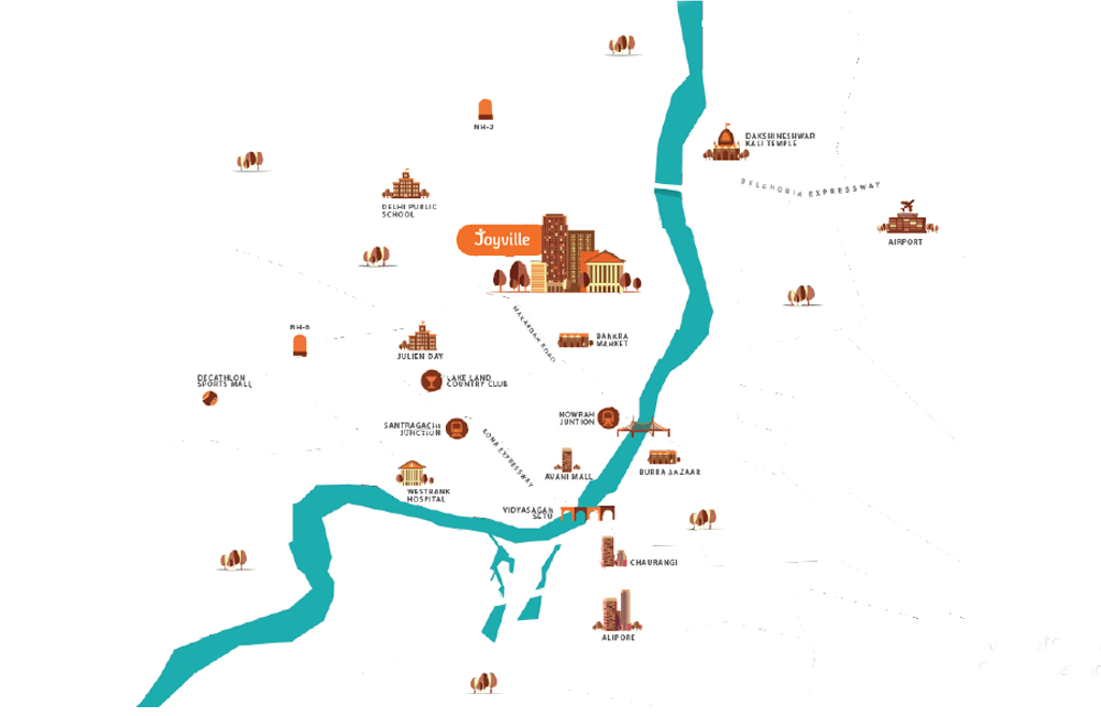 Shapoorji Pallonji Joyville Location Map Image