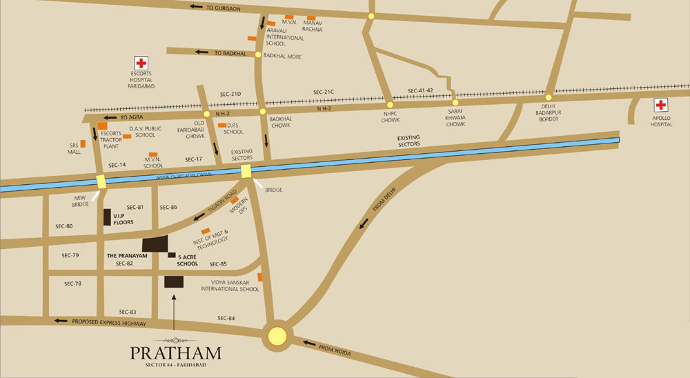 Puri Pratham Location Map Image