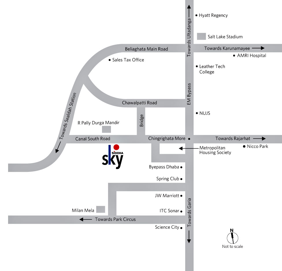 Siddha Sky Location Map Image