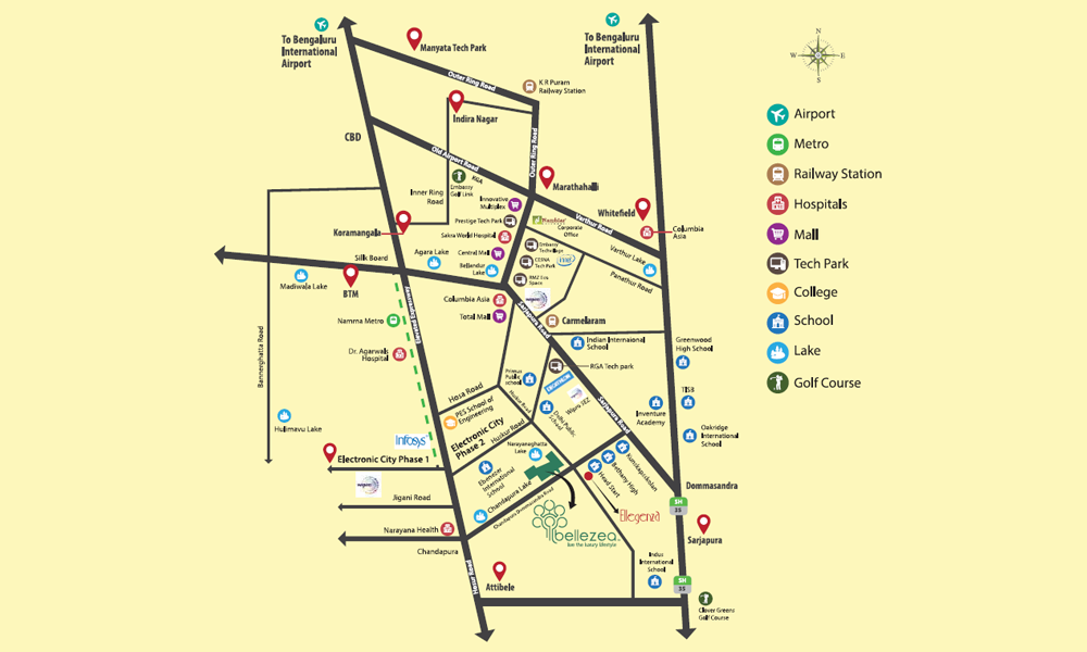 Nambiar Bellezea Location Map Image