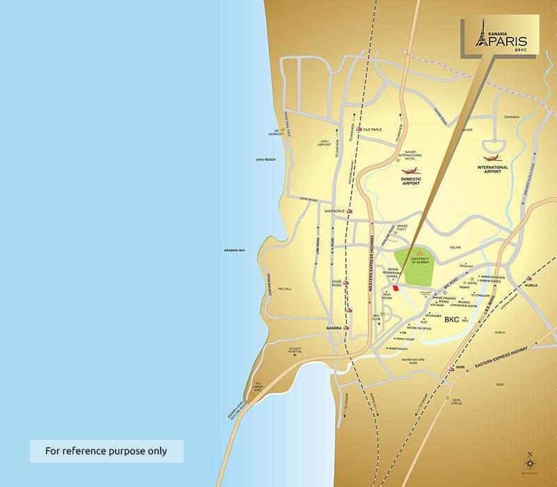Kanakia Paris Location Map Image