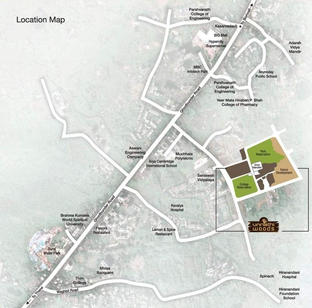 Raunak Unnathi Woods Phase 6 Location Map Image