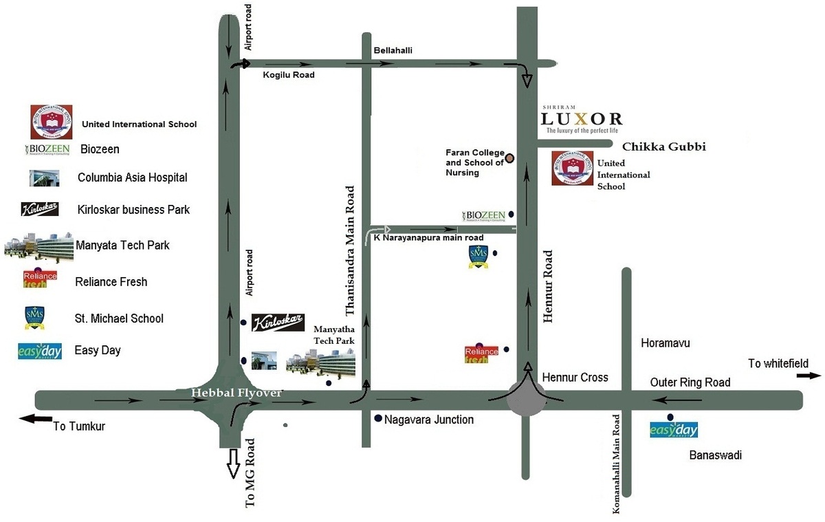 Shriram Luxor Location Map Image