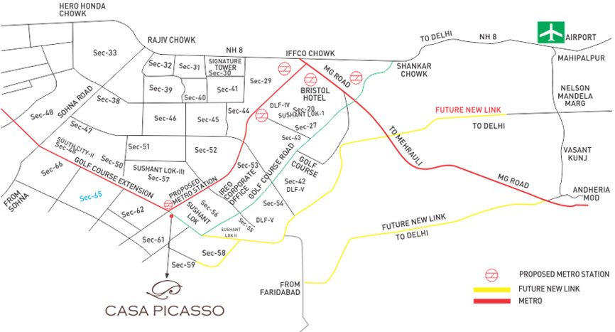 Elite Casa Picasso Location Map Image