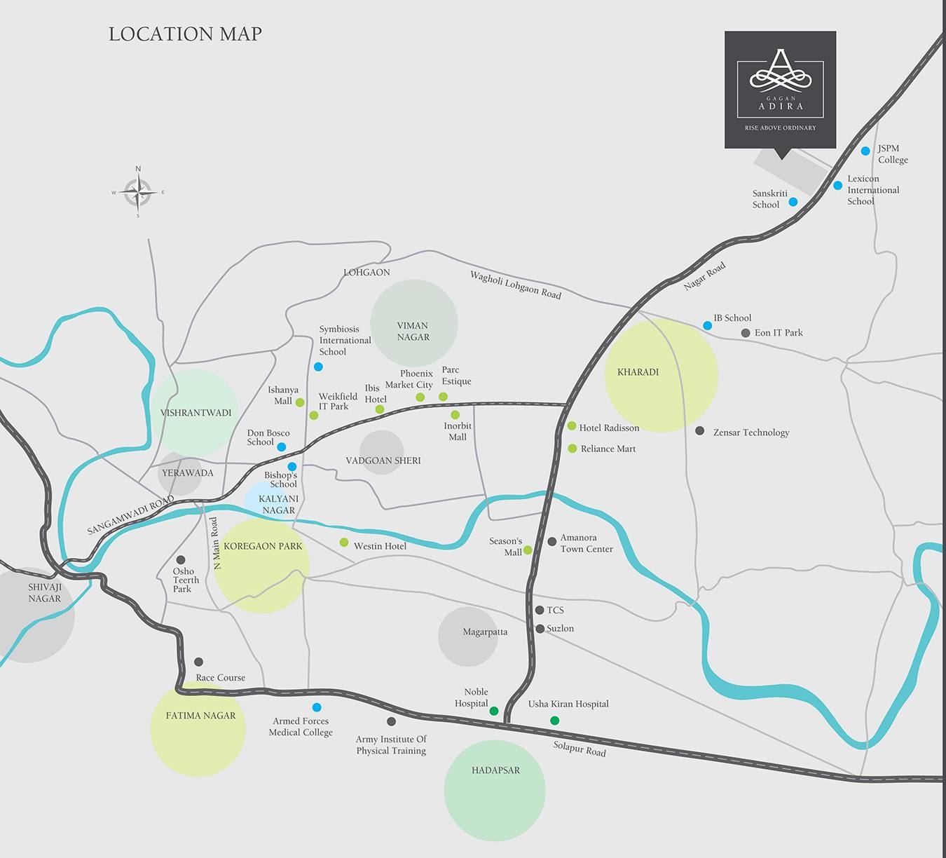 Gagan Adira Location Map Image