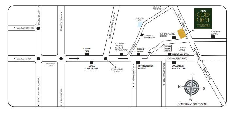 Purva Gold Crest Location Map Image