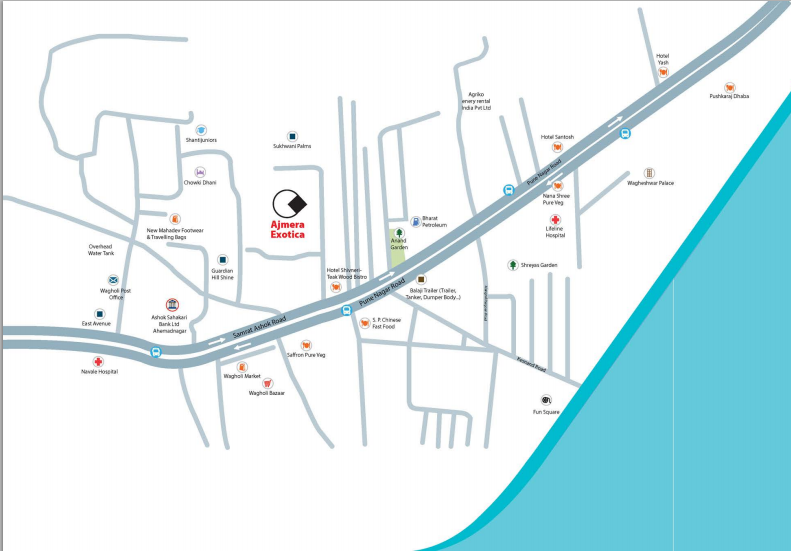 Ajmera Exotica Location Map Image